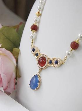 贝珠多宝璎珞明制宋制立领通勤饰品百搭轻奢华丽女款珍珠项链送礼