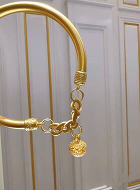 古法宫铃手镯女款中式复古铃铛镯子轻奢风气质半镯手环节日送礼物