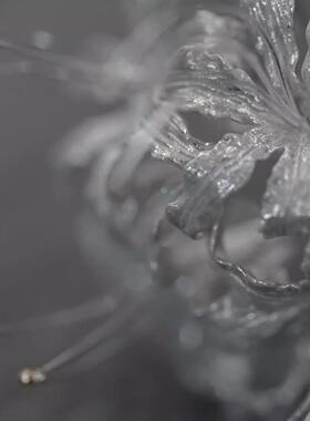 新中式国潮彼岸花发簪精美细腻花蕊姿态清冷感古典簪子搭汉服旗袍