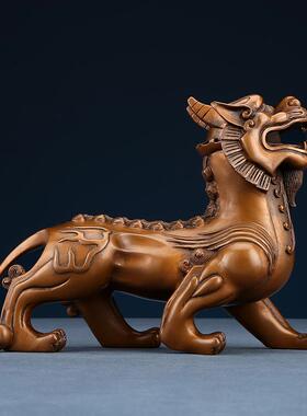 紫铜双角貔貅摆件家居工艺品公司乔迁开业礼品