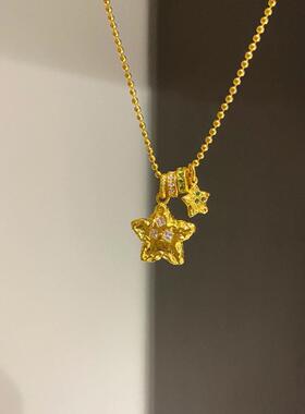 2025新款精致百搭五角星星点钻吊坠项链女气质轻奢高级感锁骨链女