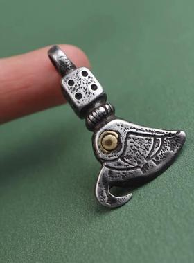 藏式天铁托甲吉祥天母钺刀挂件项链吊坠民族风随身法器吊坠饰品