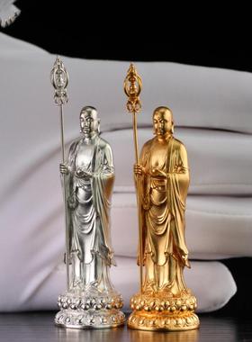 复古九华山南无地藏王金色时尚气质百搭国潮民族风摆饰家居摆件