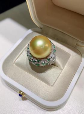 温柔赫本风珍珠戒指情侣时尚欧美小众设计高级感轻奢复古潮指环