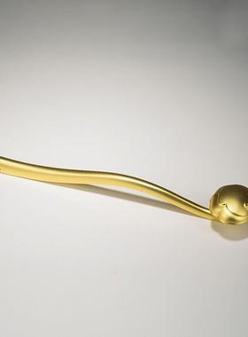 金色如意客厅装饰品乔迁开业礼品办公桌摆件13cm送礼小众大气饰品