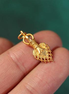 新款复古金色文殊智慧剑卡子挂件吊坠项链藏式民族风轻奢项链配饰