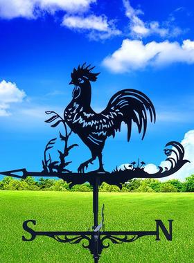 风向标铁艺金属不锈钢公鸡工艺品花园装饰庭院风吹摆件欧式装饰