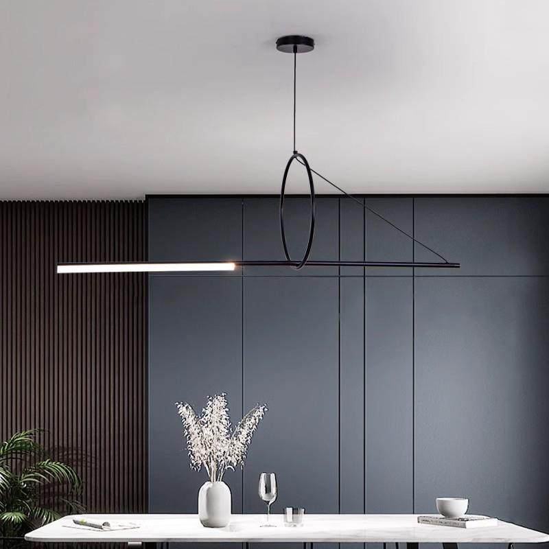 2024极简约创意LED几何线条造型设计师餐厅吧台办公桌长条形吊灯,淘宝优惠券,粉丝福利购,淘宝优惠卷