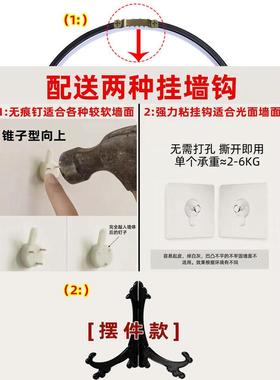 大悲咒/心经佛龛圆形背景灯佛像背光灯背景灯神像灯观音佛灯摆件