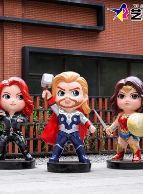 钢铁侠摆件大型落地漫威人物模型商场美陈户外装饰网红玻璃钢雕塑