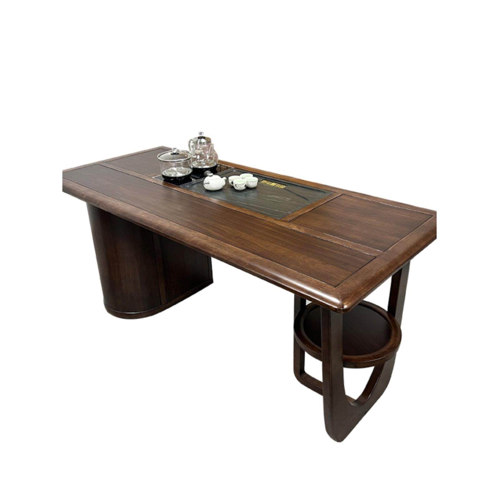 乌金木工艺茶桌椅组合1.28/1.4/1.8/2/2.2米居家办公泡茶台电脑桌,淘宝优惠券,粉丝福利购,淘宝优惠卷