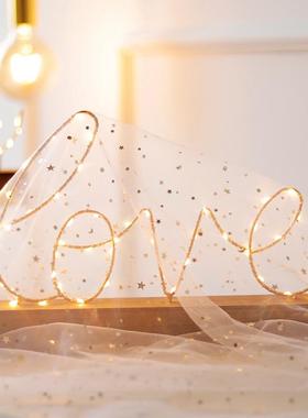 北欧风格ins客厅卧室家居房间装饰品字母夜灯创意桌面小摆件摆设