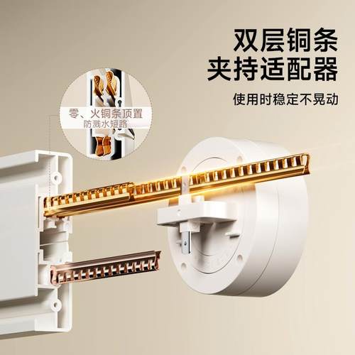 JOYECH可移动轨道插座明装电力导轨插座带开关餐边柜模块化插排 - 图2