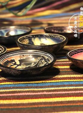 非洲特产工艺礼品摆饰小盘子肯尼亚肥皂石博古架上的小摆件装饰纯