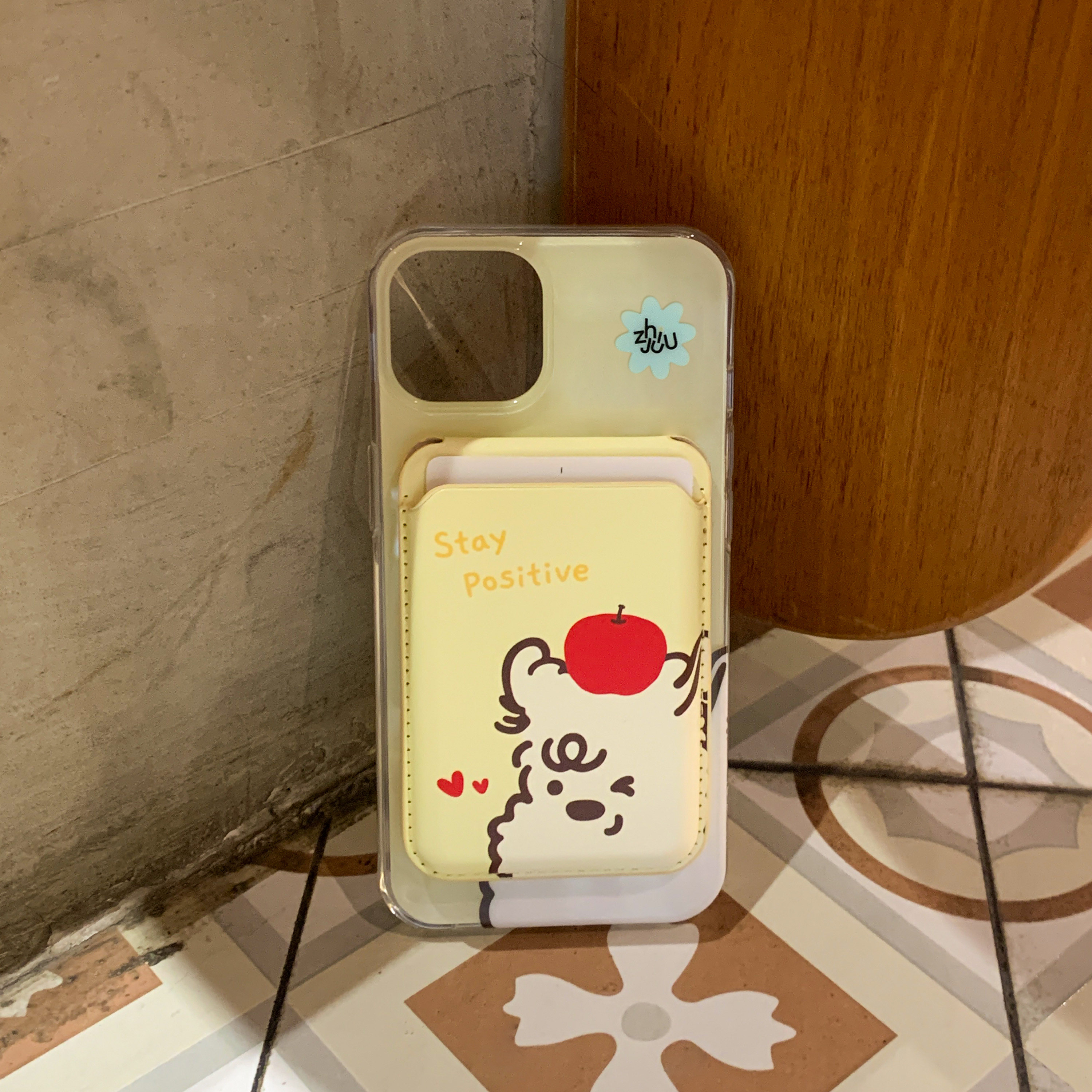 ZHIJUU原创吉拉米卡通小狗IMD全包情侣磁吸卡包支架手机壳适用苹果iphone16/15/14/pro/promax保护壳可爱防摔