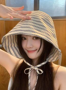 夏季大檐防晒显脸小女渔夫帽