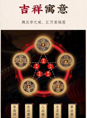 五帝钱真压品门对的门挂件门过槛卧室门AHS门石下压铜钱清代古币