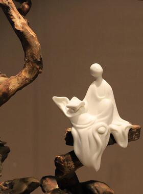 枯木风化雕新中式禅意桌摆件玄电视柜关边VCP面几茶桌创意家居装