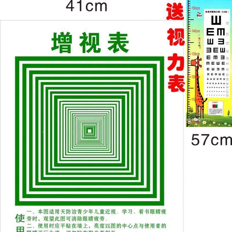 儿童家用近视斜弱视力训练挂图锻炼眼肌运动52*36远视表眼保健操 - 图1