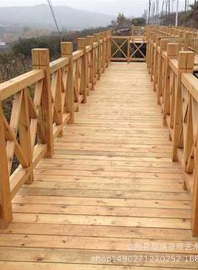 景观木栈道安装观光水榭潍坊公园木桥山东亲水平台制作防腐木