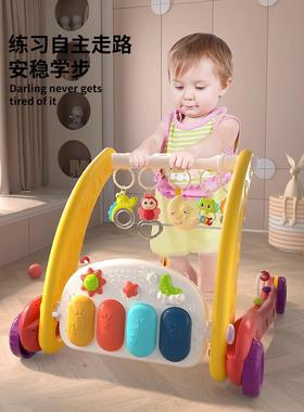 婴幼儿脚踏钢琴多功能健身架宝宝脚踩音乐玩具二合一学步车手推车