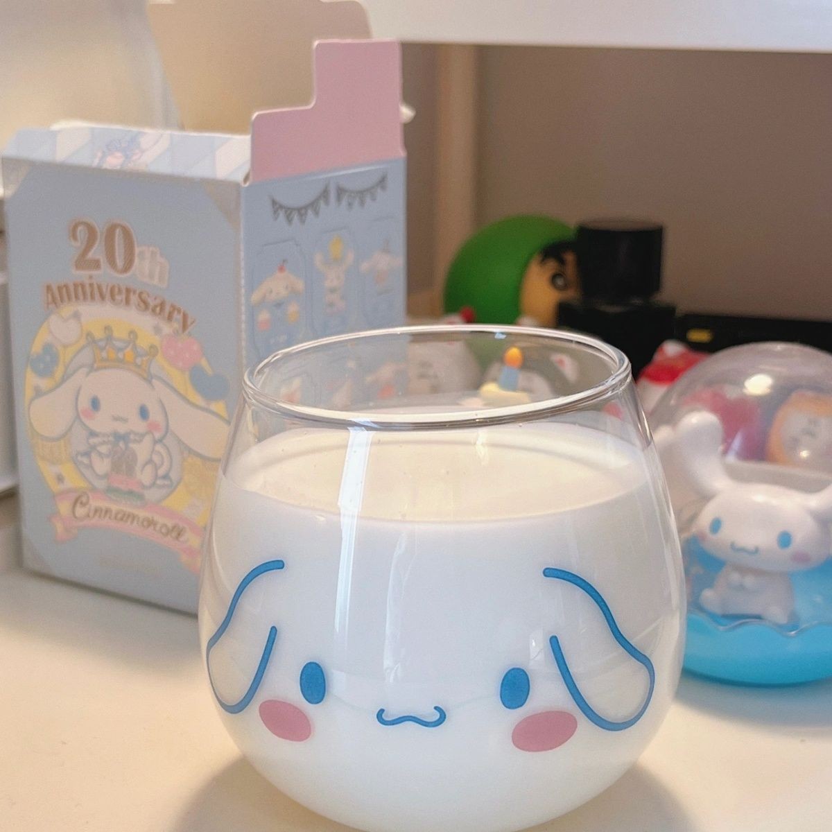 hellokitty杯子凯蒂猫玻璃杯家用水杯透明杯哈喽kt猫宿舍牛奶杯 - 图2