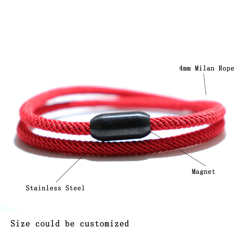 推荐Fashion Rope Bracelet Man Attract Magnet Braclet Hombre - 图1