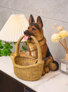 入口门钥匙储物装饰创意狗客厅咖啡桌零食杂物储物电视柜装饰