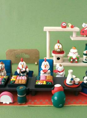 ZAKKA小鸡 猫咪鸡年 招福招财 吉祥物公仔 电视柜桌面摆件