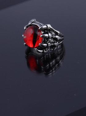 魔戒索伦眼开 口戒指恶魔之眼魔戒戒指装饰品女男孩礼物简约覆古