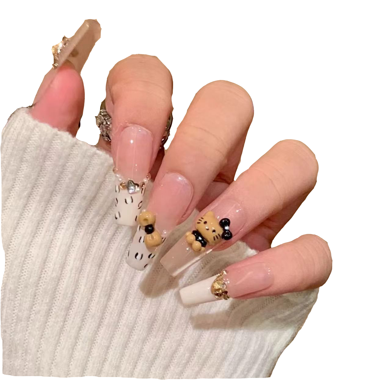 儿童穿戴甲小女孩专用中长款2025新款美甲贴女童显白假指甲贴片10,淘宝优惠券,粉丝福利购,淘宝优惠卷