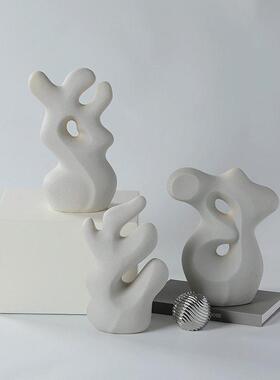 现简约陶瓷工艺品摆件礼物家居饰品中式摆设创意花器