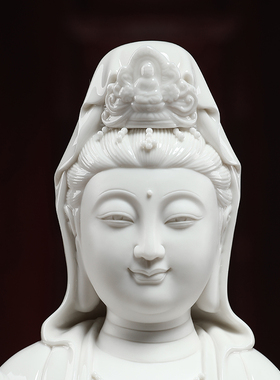 速发戴1堂陶瓷玉4至西方三圣佛像供奉家用大势吋观音菩萨阿弥陀佛