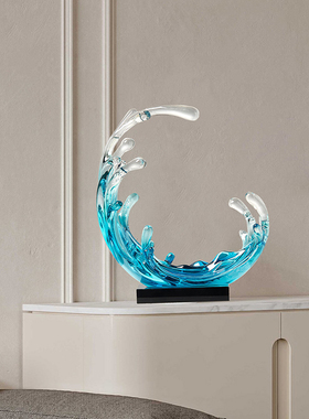 速发轻破客档酒柜装饰品摆件办公室高厅书柜乘风奢浪抽象软装家居