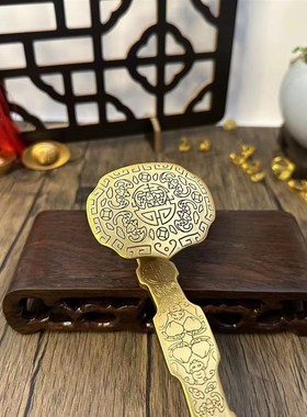 速发高档黄铜如开品件 吉祥如意家居客厅玄关店铺装饰摆意业乔迁