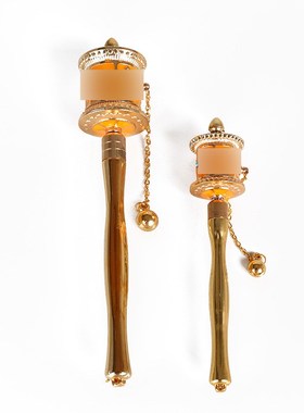 速发精美迷你手摇转方浮合金嘛呢转筒锌雕大号小号随身携带桶便摆