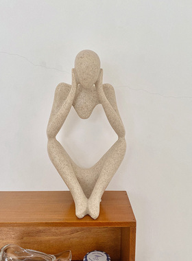 速发风小众抽象人物思考者艺术约件客厅家装居饰创意简摆饰品