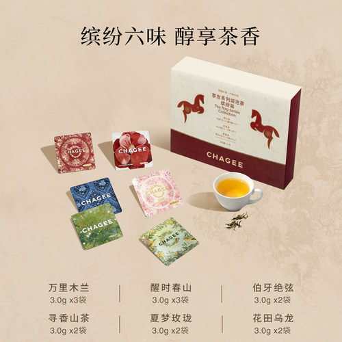 CHAGEE霸王茶姬缤纷装礼盒冷泡茶包独立小包袋泡茶绿茶茶包伴手礼 - 图0