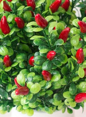 2025新款仿真植物6叉水果装饰家居泡沫塑料花盆客厅创意摆件