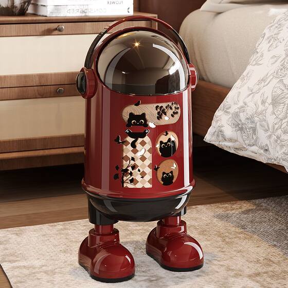 Trash Can 2025 Home Living Room New Bedroom Bathroom Covered High-Looking Creative Large-Capacity Paper Basket