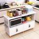 Kitchen cutting table household storage cabinet microwave oven floor-standing storage rack multi-layer dining side table fruit and vegetable storage cabinet
