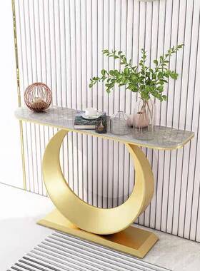 批意酒式轻奢板店玄关岩桌进门入户靠墙客厅现代简约F968S9JM摆件