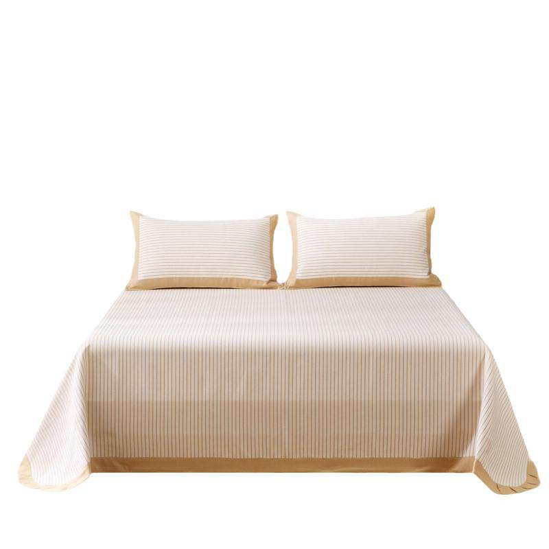 特厚山东合股纯棉老粗布凉席三件套加厚亚麻空调席夏季四季毯床单,淘宝优惠券,粉丝福利购,淘宝优惠卷