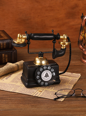 速发复古机摆件怀件老物旧拍摄道具老式座机模型店铺橱摆布置窗设