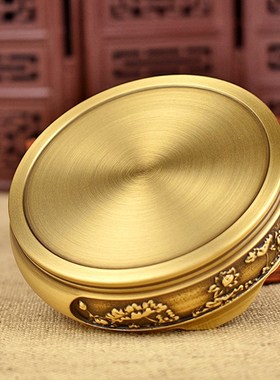 速发纯黄莲底座工艺品摆件底座托架葫芦香炉文昌塔聚宝盆圆花铜形