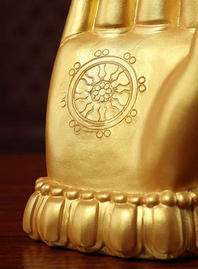 速发戴玉面陶瓷佛手如来佛掌家居饰品玄关禅意桌堂灵山大佛佛手摆