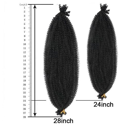 Afro Spring Twist Crochet Braids Hair Kinky Marley Braid假发 - 图1