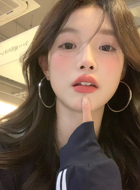 我的脸很圆女夸张大圈圈耳环