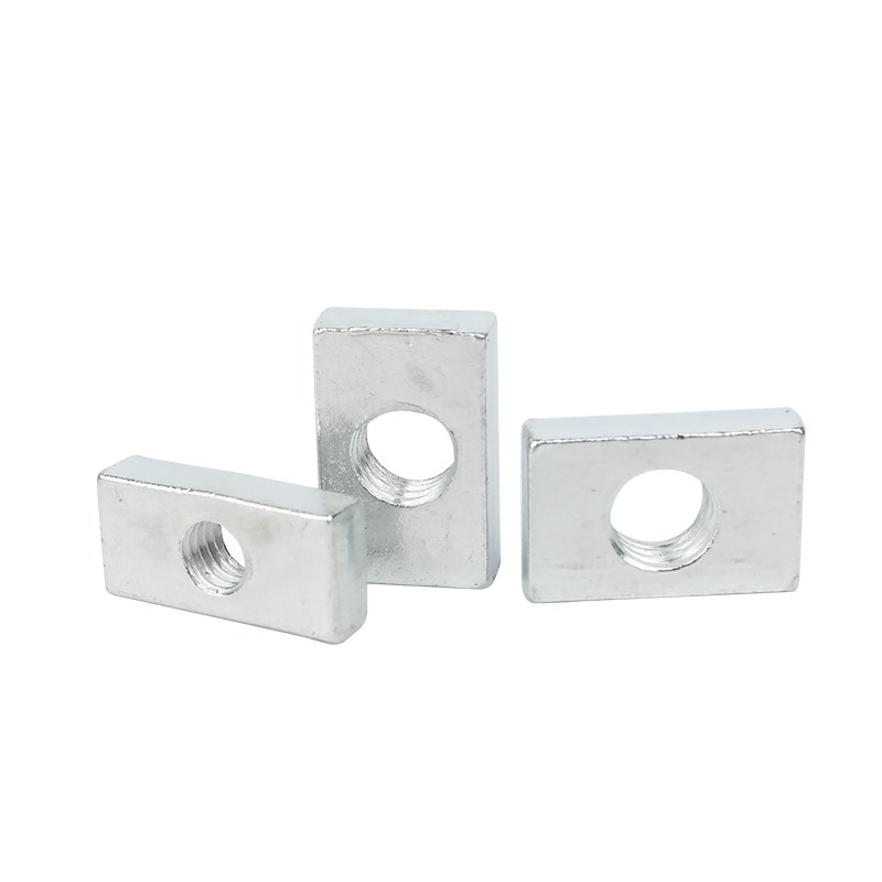 铁镀锌长方形螺母四方螺帽方型螺y丝帽方母铝型材螺丝母M3M4M5M8 - 图1