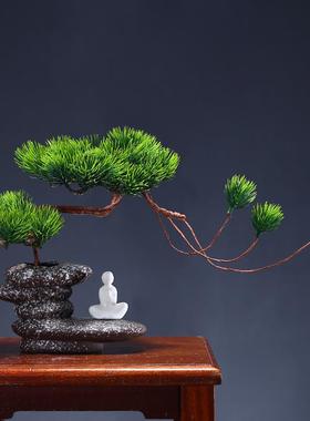 新中式创意花瓶陶瓷家居茶桌书桌博古架装饰品工艺品禅意盆景摆件